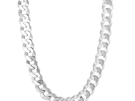 Silver 9.5mm Comfort Curb Chain Online Sale