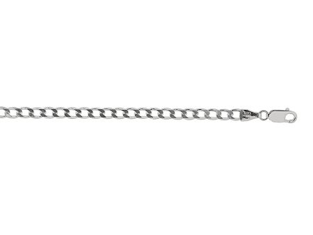 Silver 3.7mm Comfort Curb Chain Online Hot Sale