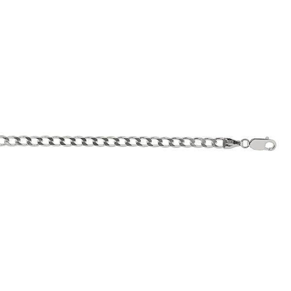 Silver 3.7mm Comfort Curb Chain Online Hot Sale