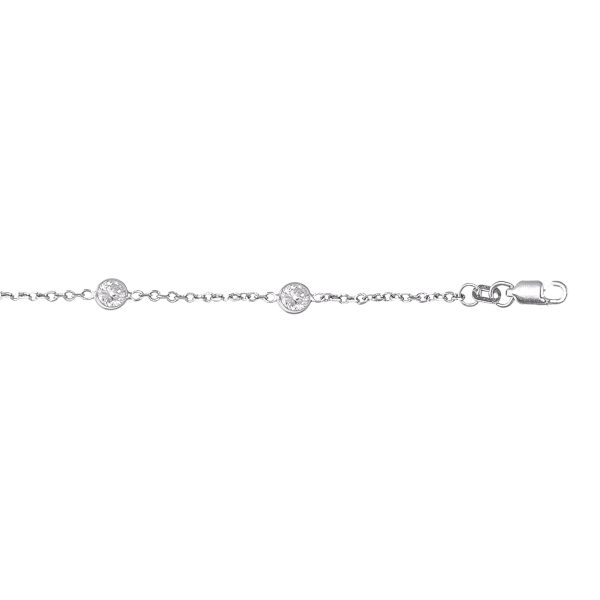 14K Gold CZ by the Yard Anklet on Sale