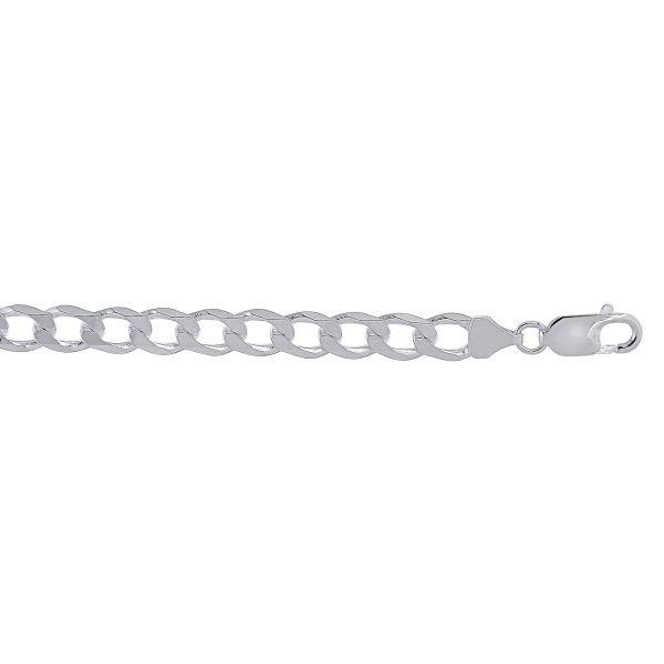 Silver 7.8mm Comfort Curb Chain For Sale