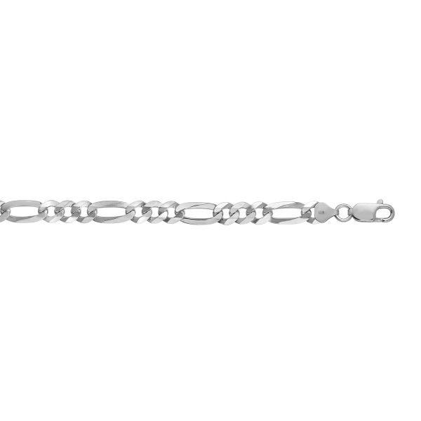 Silver 7.8mm Figaro Chain For Cheap