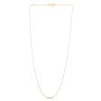 14K Gold 1.1mm Diamond Cut Cable Chain Hot on Sale