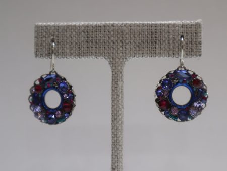 Dazzling Circle Earring Sapphire Online Hot Sale