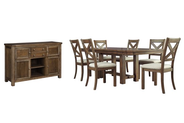 Moriville Dining Table and 6 Chairs with Storage on Sale