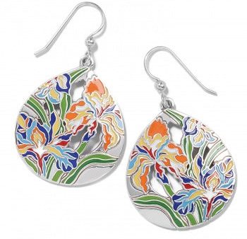 Iris Bloom French Wire Earrings Cheap