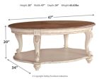 Realyn Coffee Table and 2 End Tables For Discount