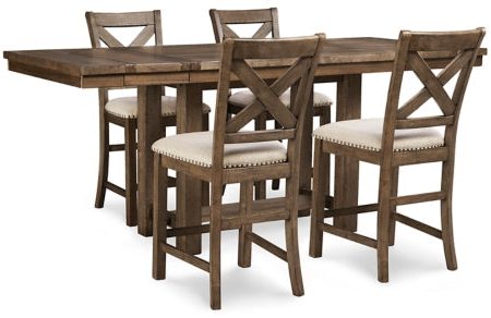 Moriville Counter Height Dining Table and 4 Barstools Online