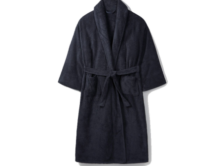 Unisex Classic Cotton Robe, Navy, XS Online