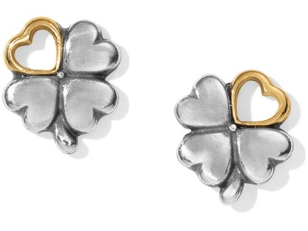 Clover Heart Mini Post Earring Hot on Sale