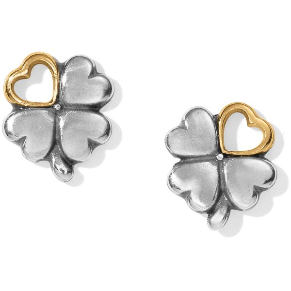 Clover Heart Mini Post Earring Hot on Sale