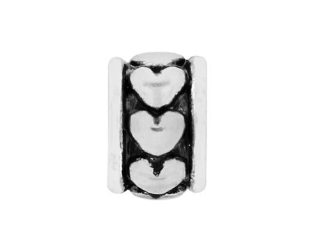 J91220 Hearts Spacer Silver Online now