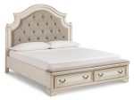 Realyn King Upholstered Bed with Mirrored Dresser Online Hot Sale