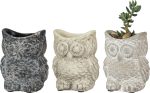 Cement Owl Planter Set Cheap