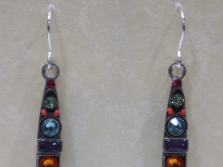 Elongated Drop Earrings Multicolor For Discount