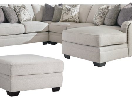 Dellara 4-Piece Sectional with Ottoman For Discount