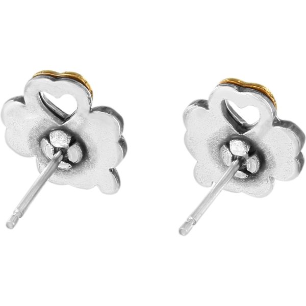 Clover Heart Mini Post Earring Hot on Sale