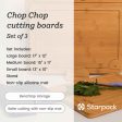 Chop Chop - Bamboo Cutting board set of 3 with stand & nonslip silicone mat Sale