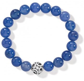 Contempo Chroma Blue Agate Stretch Bracelet Sale