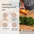 Chop Chop - Bamboo Cutting board set of 3 with stand & nonslip silicone mat Sale