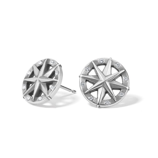 Anchor And Soup Compass Mini Post Earrings For Cheap