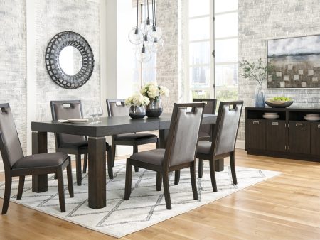 Hyndell Dining Table and 6 Chairs with Storage Online Hot Sale