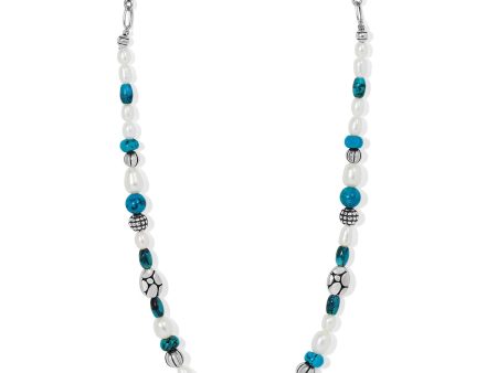 Pebble, Turquoise And Pearl Necklace Sale