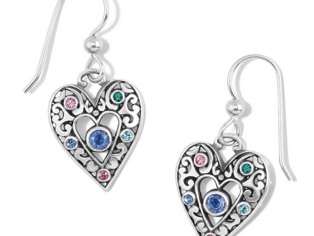 Elora Gems Heart French Wire Earrings Sale