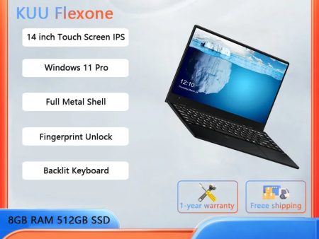 14 Inch Touch Screen Laptop Windows 11pro Intel J5040 IPS 8GB DDR4 512GB SSD Notebook Computer WiFi Bluetooth Camera Fingerprint For Cheap