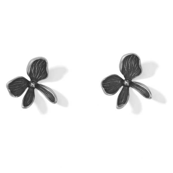 Everbloom Silver Post Earrings For Sale