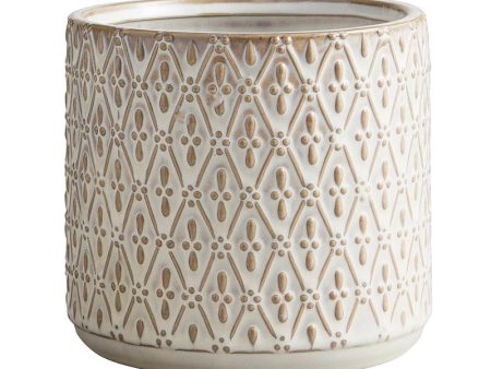 Pattern Embossed Pot - Large For Sale