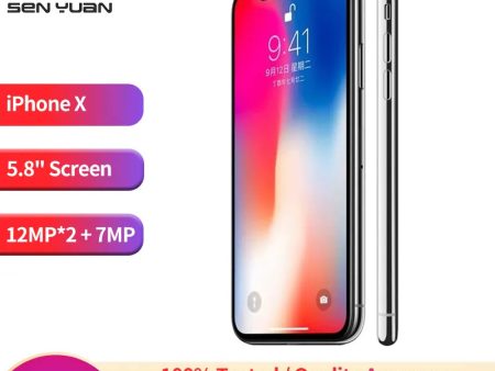 Original iPhone X CellPhone Unlocked 3GB RAM 64GB 256GB ROM 5.8  4G LTE 12MP 2 Rear Camera  Hexa Core Apple Mobile Phone Online Sale