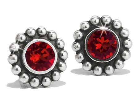 J2049A Twinkle July-Ruby Mini Post Earrings Discount