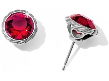 Ruby Iris Stud Earrings For Discount