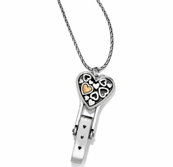 Floating Heart Badge Clip For Discount