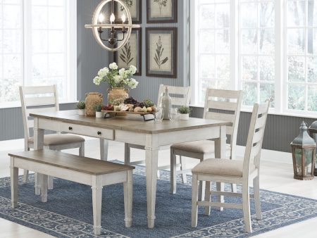 Skempton Dining Table and 4 Chairs and Bench on Sale