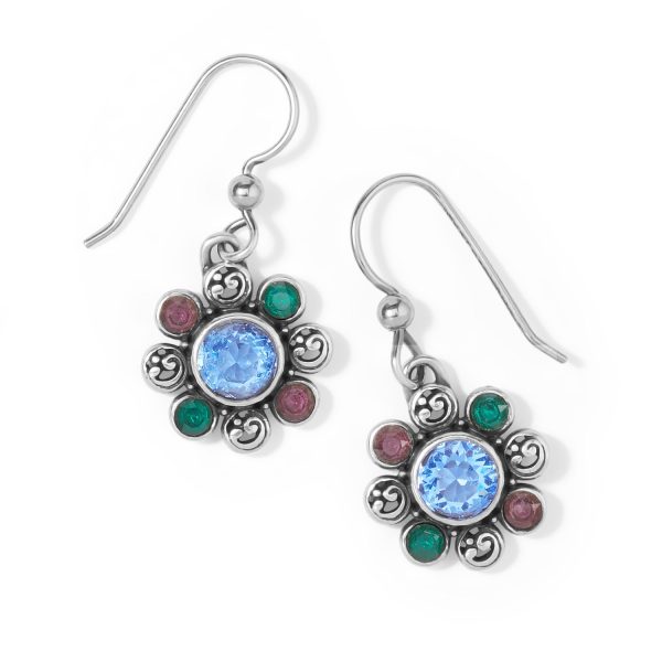 Elora Gems Flower Petite French Wire Earrings Sale